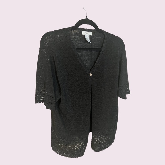 A Northern Traditions Black Cardigan in size large - Picture 2 of 6